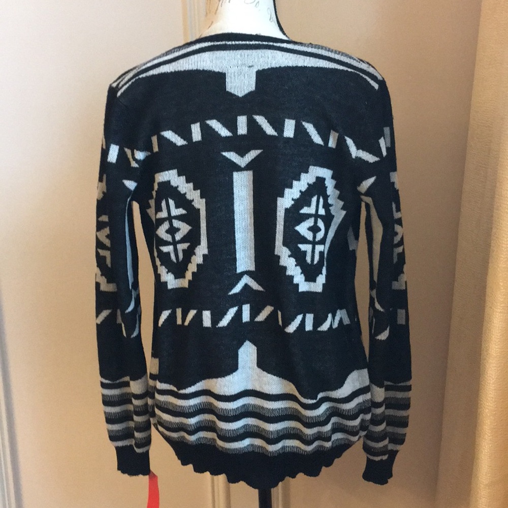 Aztec design sweater.